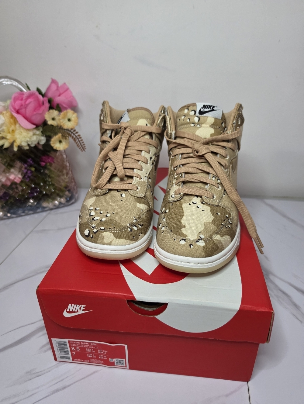 🆕️ Nike High Dunk | Sand Camoflauge | Womens Size 8.5 - Picture 2 of 4